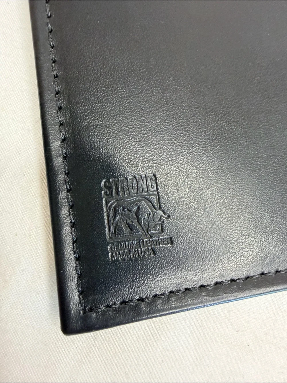 STRONG Men's Black double ID Card Holder Wallet - Classic Minimalist